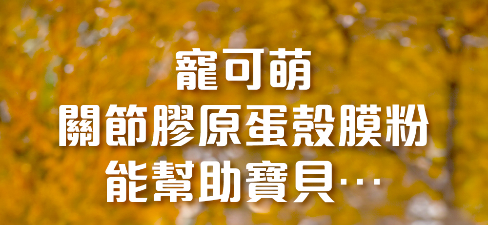 寵可萌關節膠原蛋殼膜粉，能幫助寶貝...