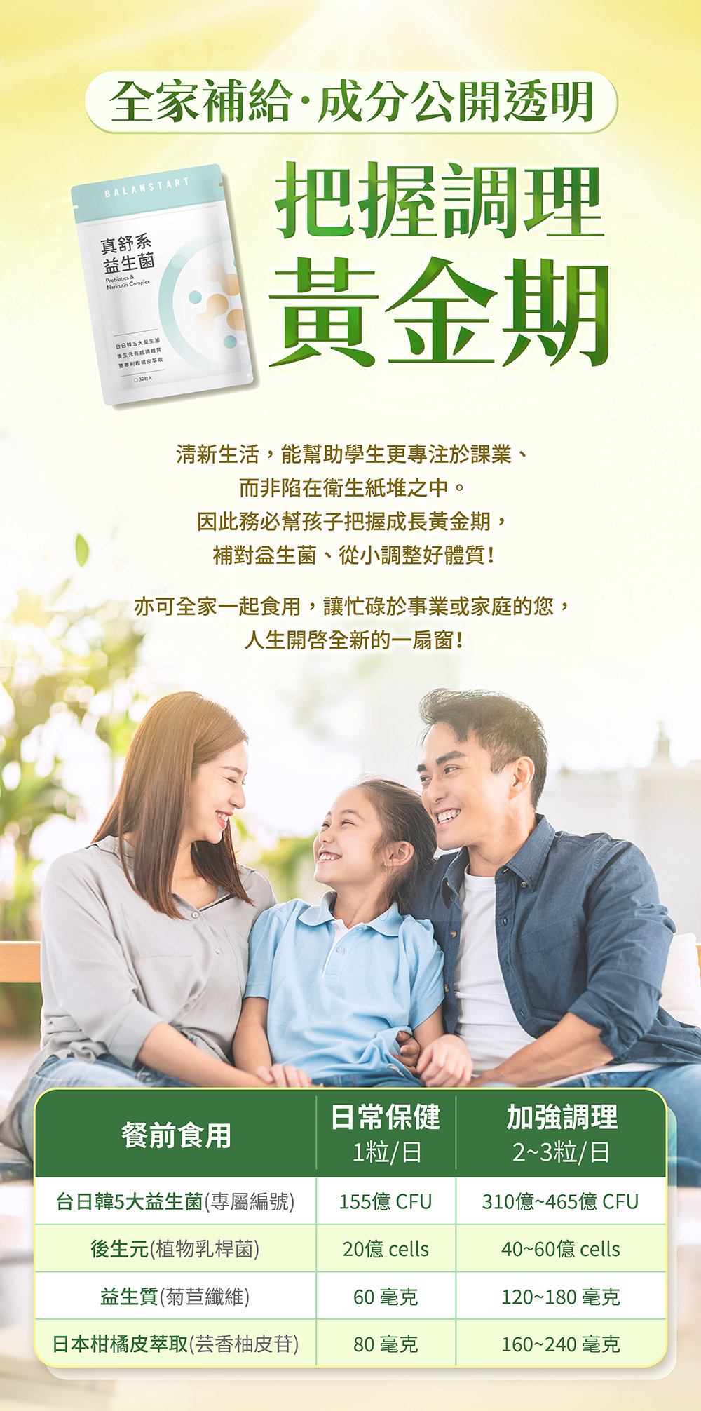 全家補起，成分公開透