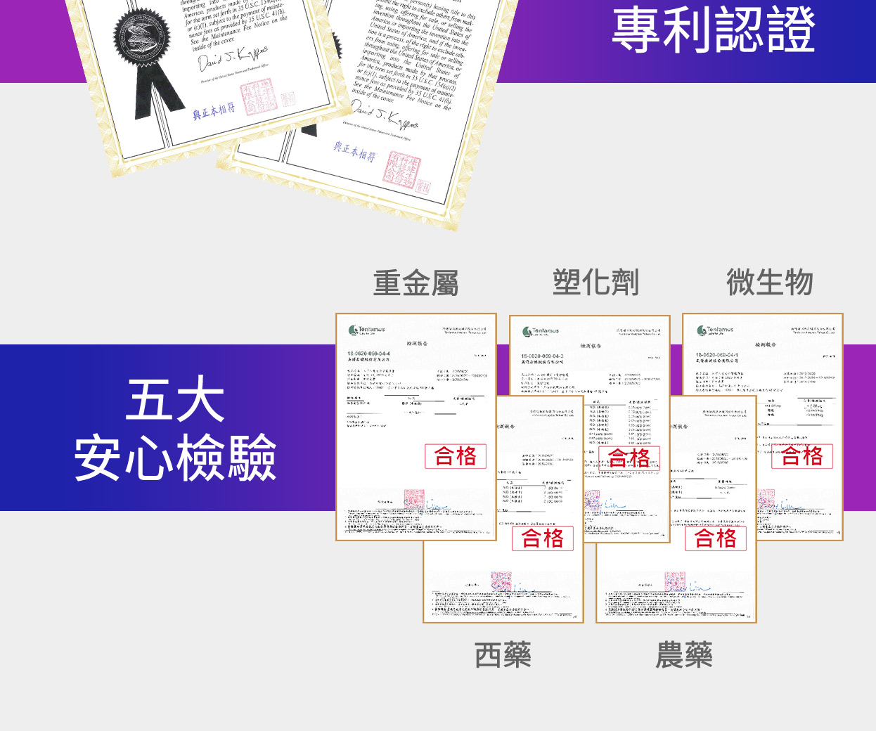 五大安心檢驗