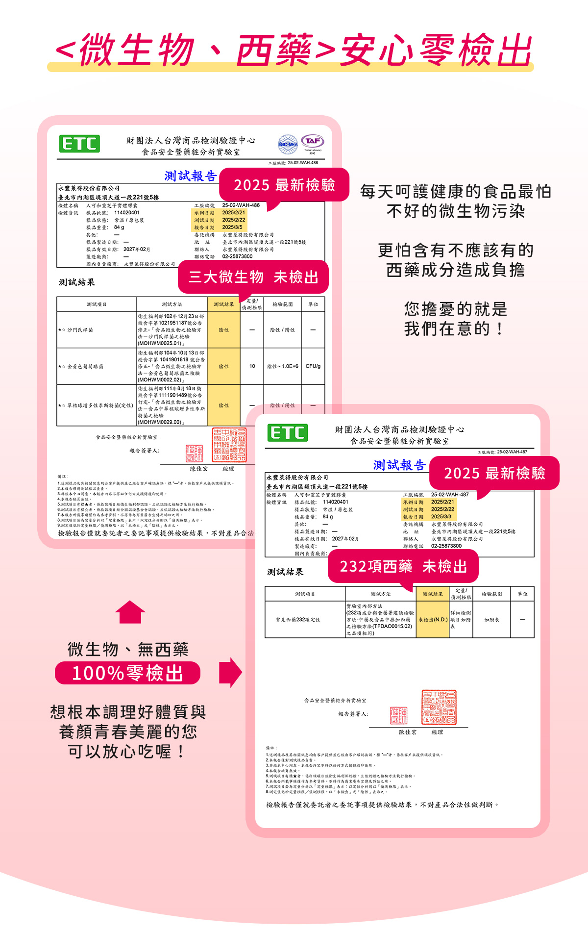雙健字號免疫靈芝30粒，通過微生物、西藥零檢出認證