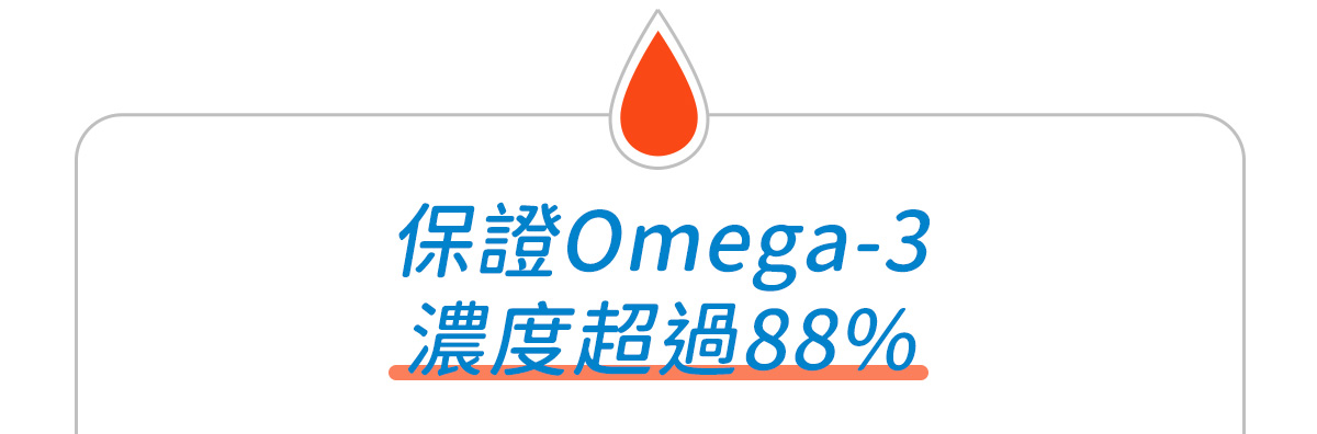 保證Omega-3濃度超過88%