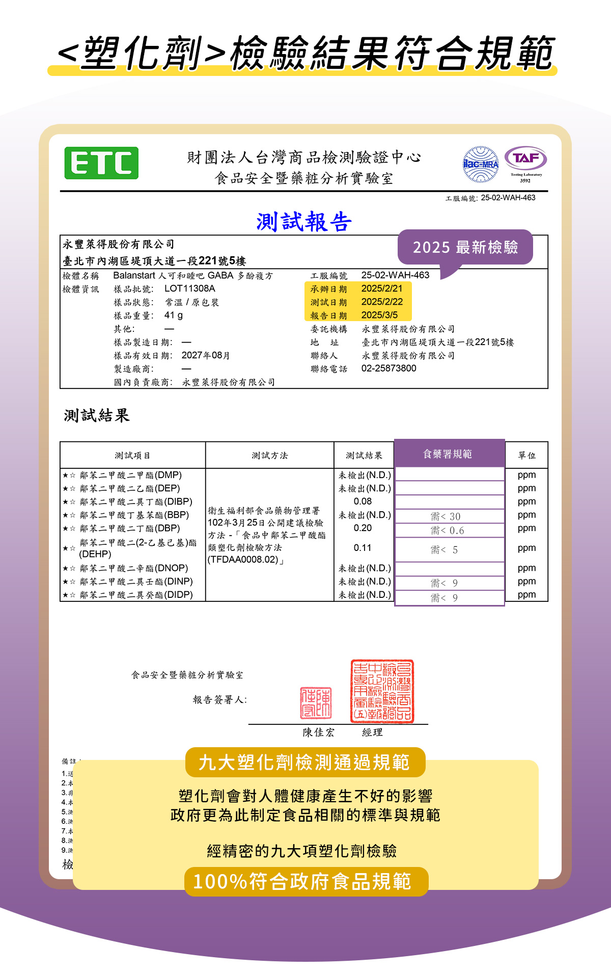 人可和睡吧GABA｜<塑化劑>符合規範認證