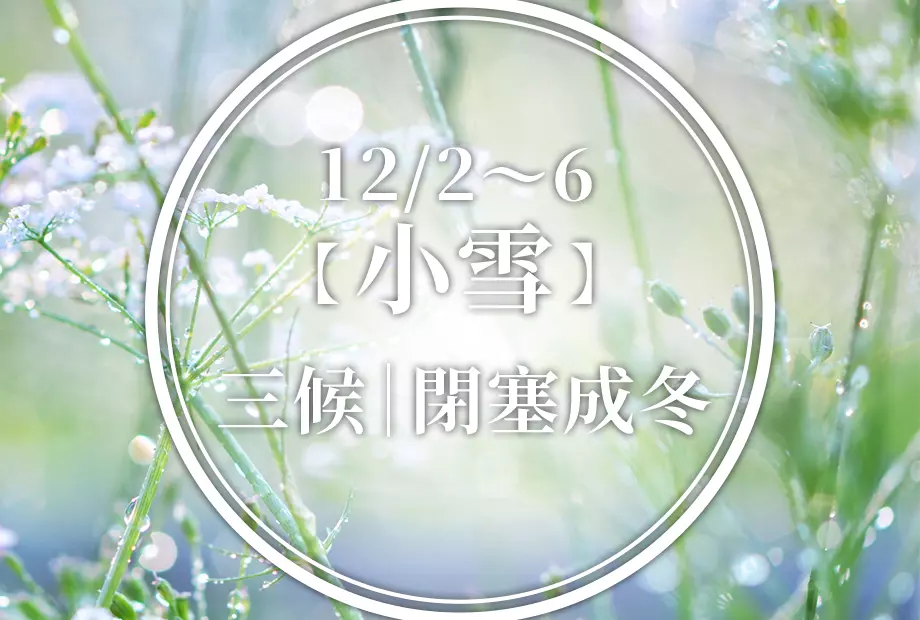 12/2【小雪】 三候|閉塞成冬