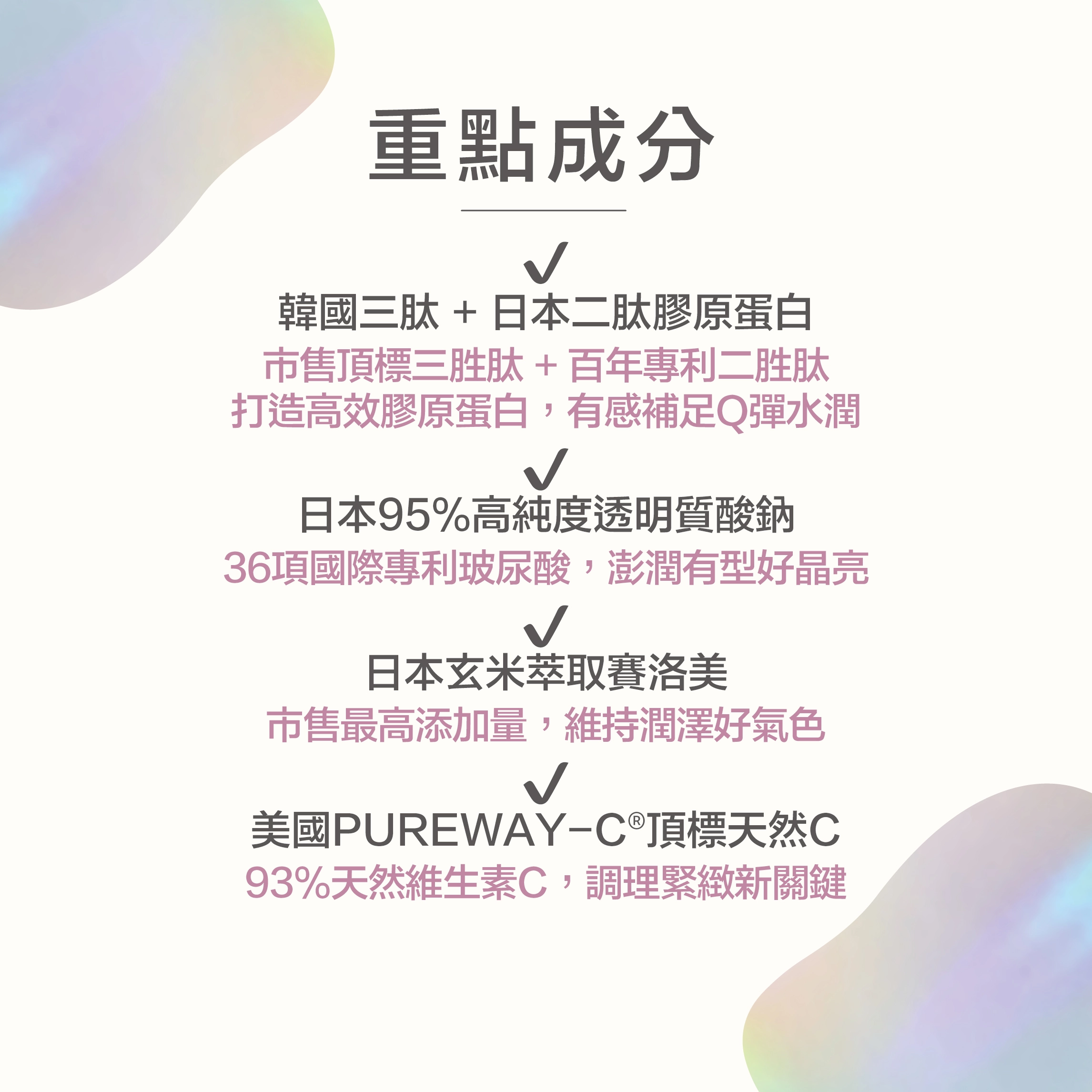 民視姊妹亮起來張本渝推薦，皮膚美白彈潤膠原蛋白